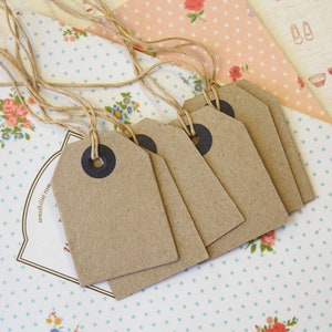 Kraft Brown Medium Luggage tags craft label blanks image 4