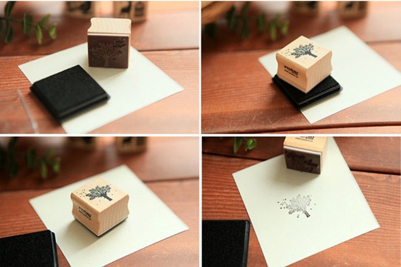 Happy Life WG-01 Wood Stamp Happy Mori rubber stamp image 5