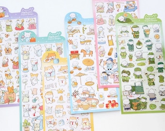 Nekoni Street Market Animals cartoon stickers