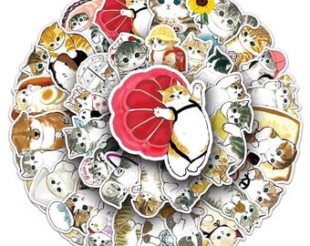 Baby Cats 2 large cute cartoon stickers