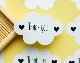 Thank You Cloud gift craft baking sticker labels