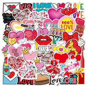 I Love You Hearts large cute cartoon stickers