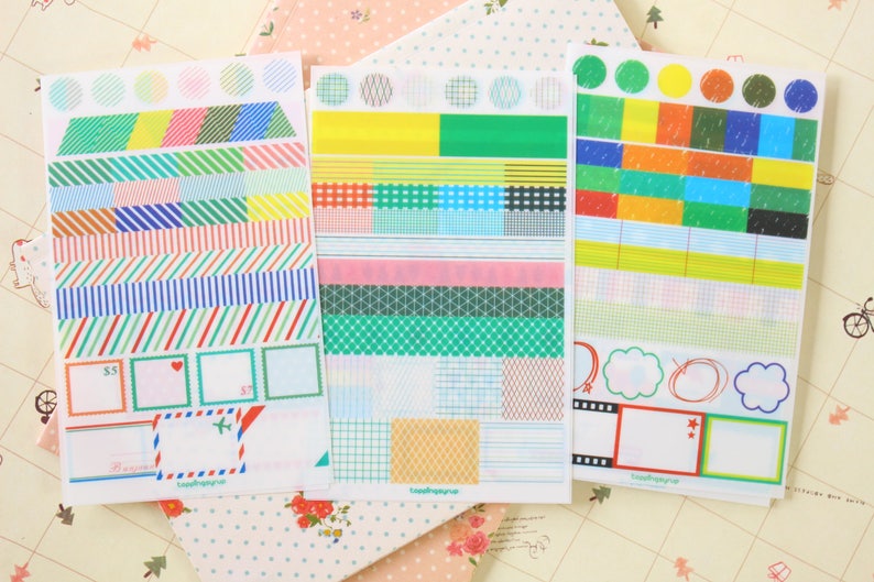 Rainbow Market scrapbooking diary stickers image 3