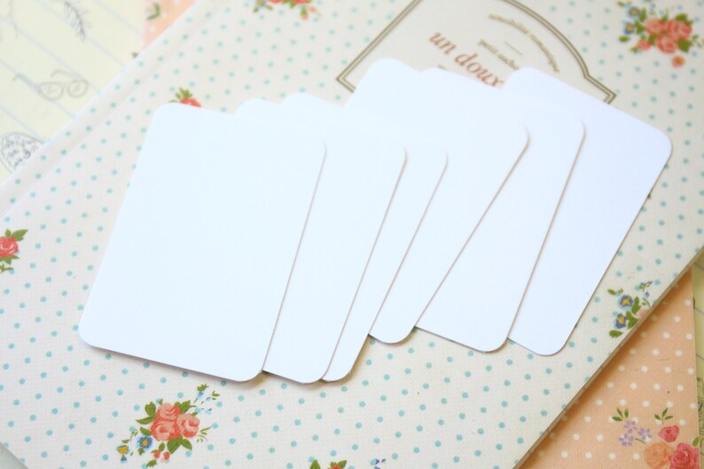 200pc Autumn Mix Colour Business Card Blanks Bright White