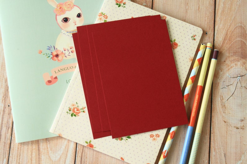 Burgundy Claret Dark Red postcard blanks