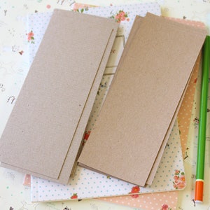 Espaces de signets en papier cartonné Kraft marron