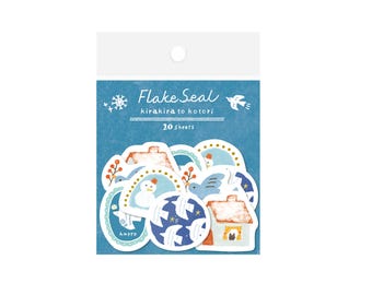 Kirakira to Kotori Flake Seal cartoon birds sticker flakes