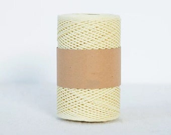 Bean Sprout Yellow Weijie cotton macrame cord twine 200m
