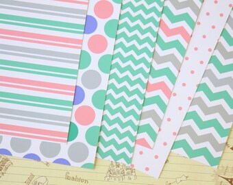 Set 01 Spring Brights printed card stock 250gsm