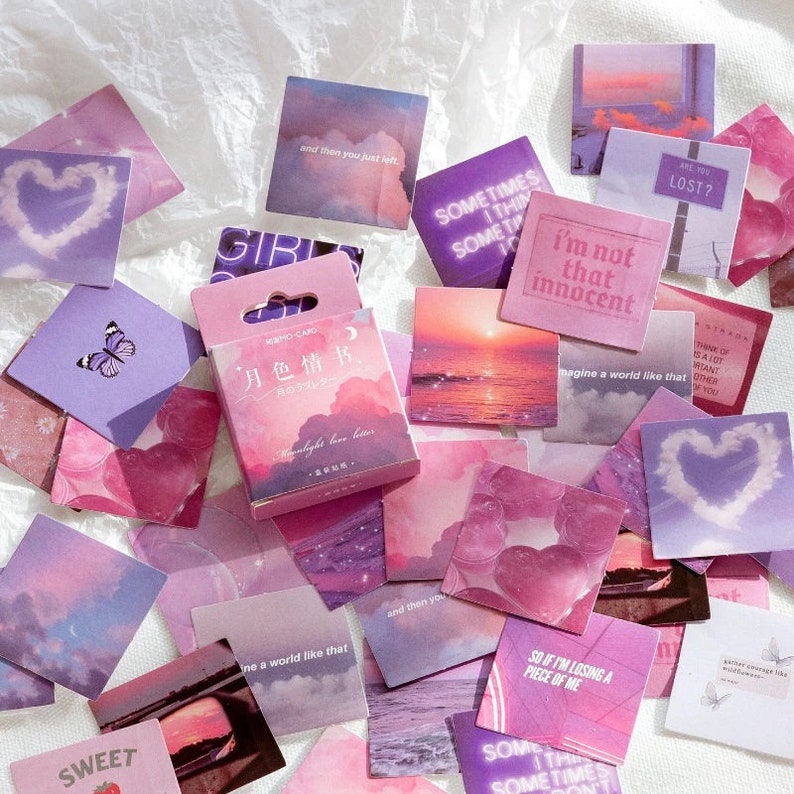 Moonlight Love Letter Mo-card Deco Stickers - Etsy