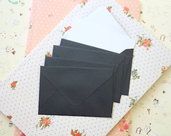 Black Slate Pearlescent mini envelopes and note cards