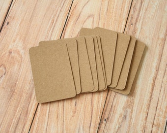 Plain Kraft Brown 50pc Recycled Natural Business Card Blanks
