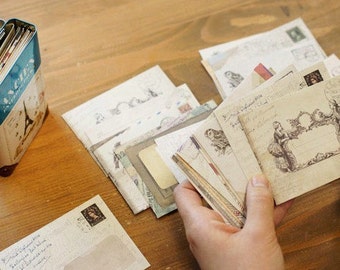 Ancien Mini Envelopes retro vintage style print refill set