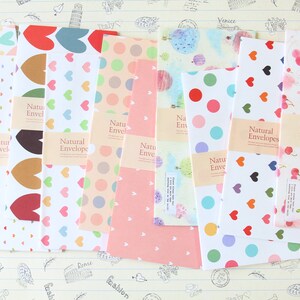 Bright Hearts Natural Pattern Envelopes image 4