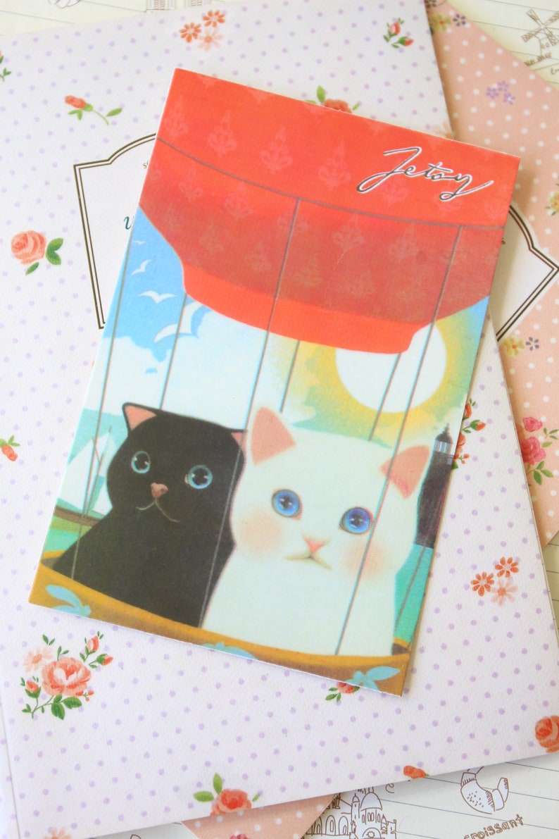 Balloon 15 Choo Choo Cat Postcard