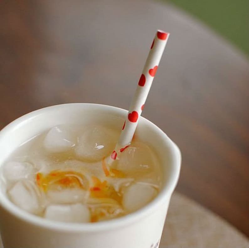 Yellow Circle Stripe Paper Straws image 5