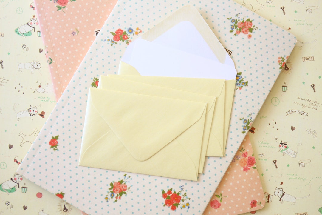 Champagne Cream Pearlescent Mini Envelopes and Note Cards - Etsy