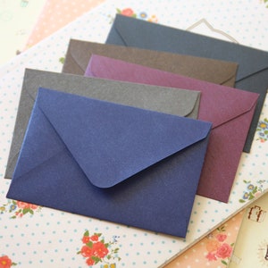 Medium Taupe Grey Pearlescent mini envelopes and note cards image 7