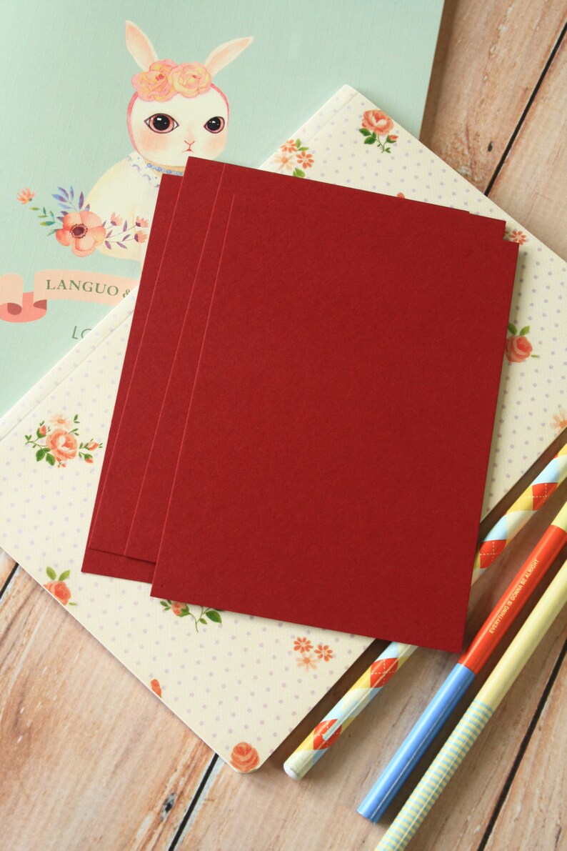 Burgundy Claret Dark Red postcard blanks