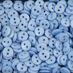 Light Blue zakka mini resin Candy Buttons 20pc Set image 2