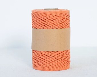Pumpkin Orange Weijie cotton macrame cord twine 200m