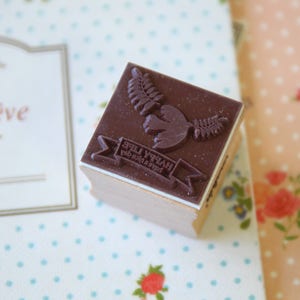 Happy Life WG-01 Wood Stamp Happy Mori rubber stamp image 2