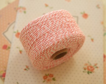 Salmon Pink Twisted Cotton colourful bakers twine 200m