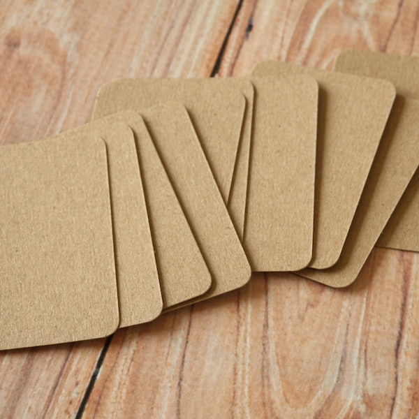500pc Recycled Plain KRAFT Eco Series Business Card Blanks