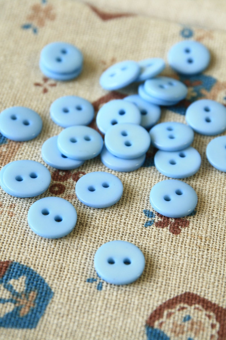 Light Blue zakka mini resin Candy Buttons 20pc Set image 3