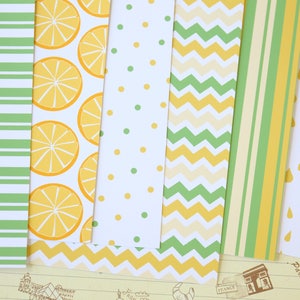 Lot 01 papier cartonné imprimé Limon Lime Summer 250 g