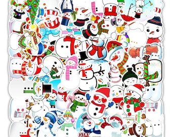 Snowman Christmas large cute cartoon stickers