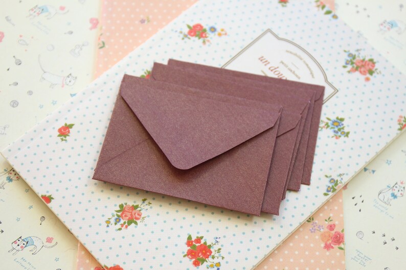 Bronze Ore textured mini envelopes and note cards image 3