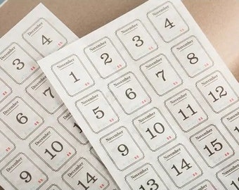 Calendar Stickers set date month diary planner stickers
