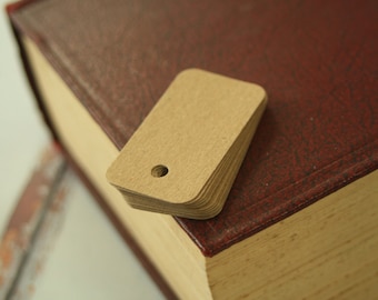 50pc plain recycled KRAFT Brown Small BABY Tags