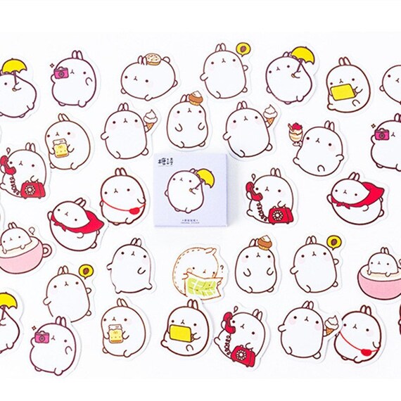 molang potato rabbit candy poetry cartoon shapes stickers etsy canada