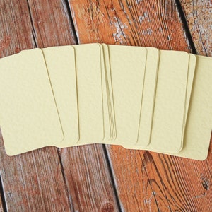 50pc Elegant HAMMERED Rich Cream Lakeland Series Business Card Blanks