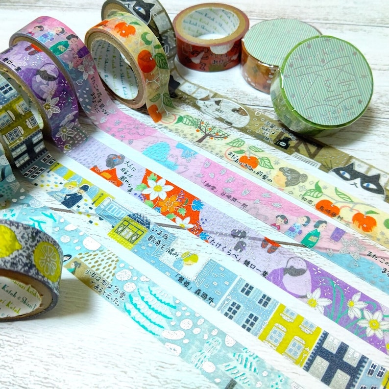 Shinzi Katoh Kirapika Glitter Masking Tape cute cartoon washi tape image 2