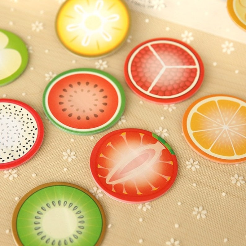Kiwi Summer Fruits cartoon Sticky Notes