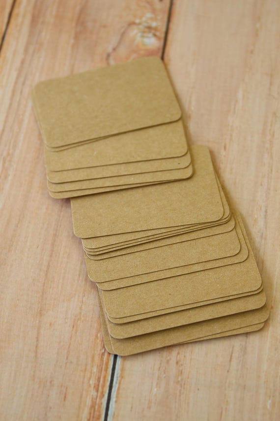 Eco Kraft Brown 250gsm 50pc handmade blank Business Cards