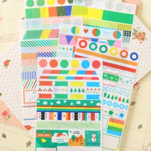 Rainbow Market scrapbooking diary stickers image 8