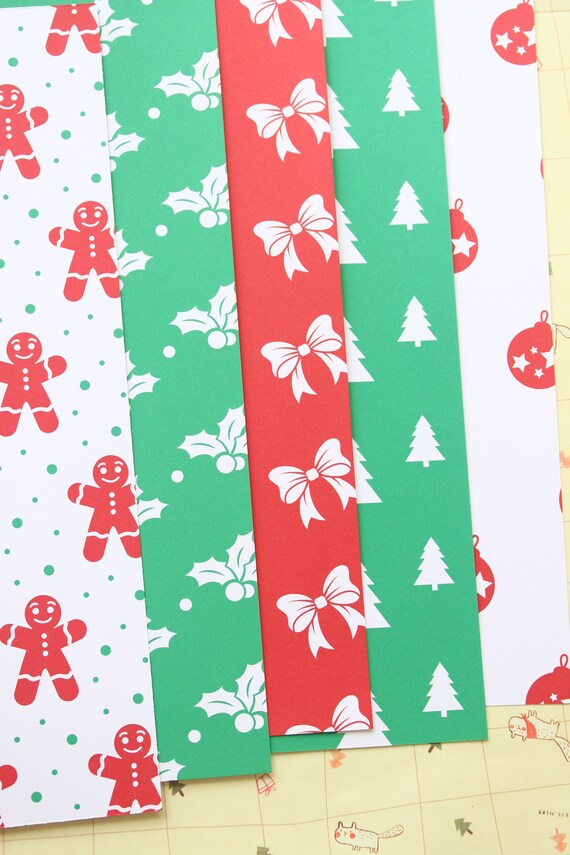 A4, A6 Cardstock,Christmas Red,Green Craft Paper, DIY Card-Making, 250GSM,  20PCS