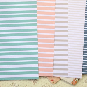 Lot de 02 papier cartonné imprimé rayures marines 250 g
