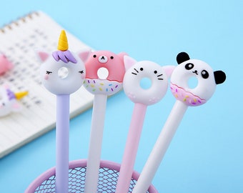 Stylos gel dessin animé mignon Animal Donut