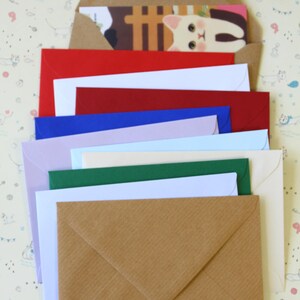 Ribbed Kraft Brown C6 plain envelopes bild 5