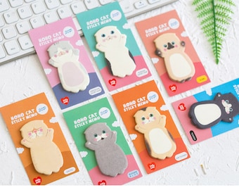 Hoho Cat Sticky Memo cartoon kitty shapes sticky notes