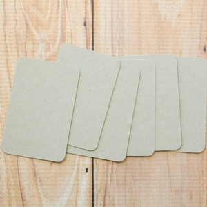 50 pièces blanches de cartes de visite naturelles recyclées agglomérées grises