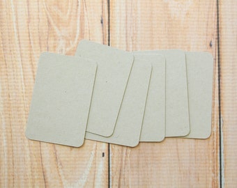 Chipboard Grey 50pc Recycled Natural Business Card Blanks