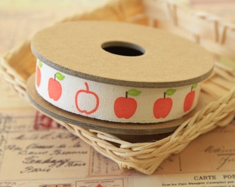 Apples Cotton sewing tape label trim
