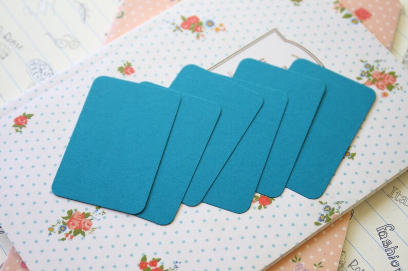 200pc Autumn Mix Colour Business Card Blanks Teal