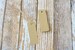 50pc plain recycled KRAFT BROWN Mini Long TAGS 